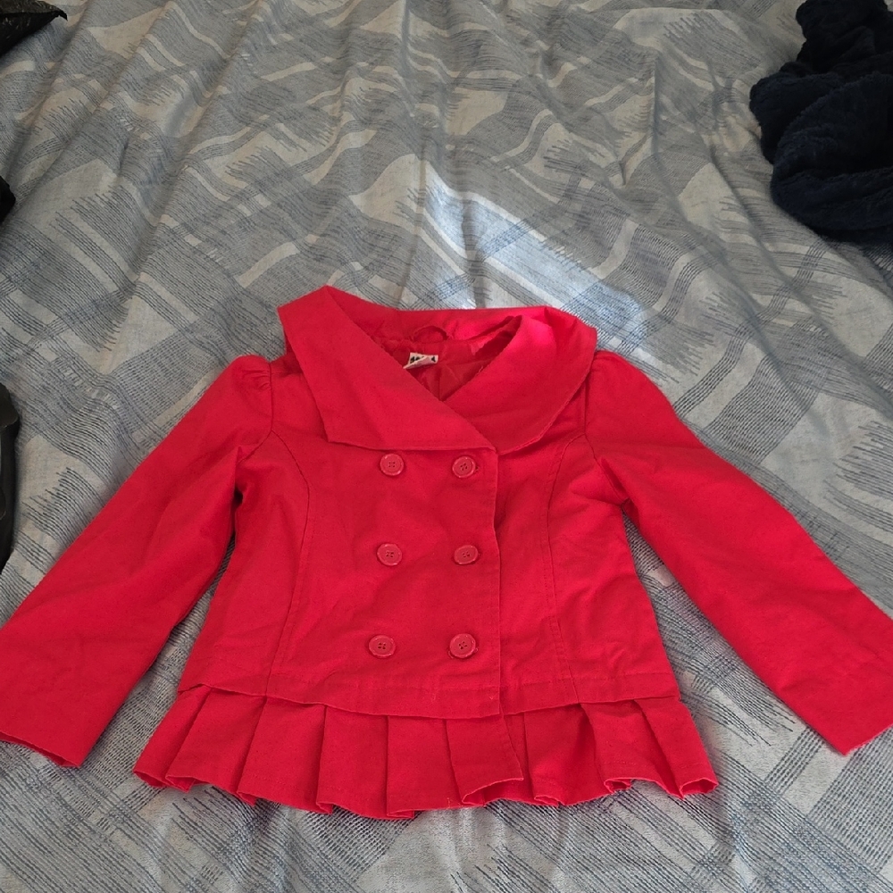 Stylish Pink Double-Breasted Kids Jacket